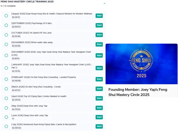 18_Feng Shui Mastery Circle 2025